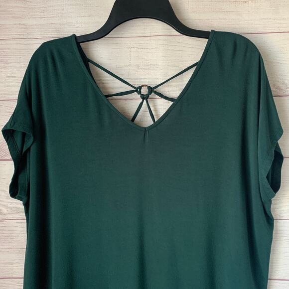 Papermoon Dark Green Blouse Ampton Back Detail Size XLP - Picture 2 of 14